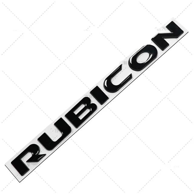 

Металлический автомобильный логотип Рубикон, багажник, крыло, дверные наклейки, эмблема, значок, наклейка для Wrangler Unlimited TJ JK TJ YK JL XJ, аксессуары чёрный