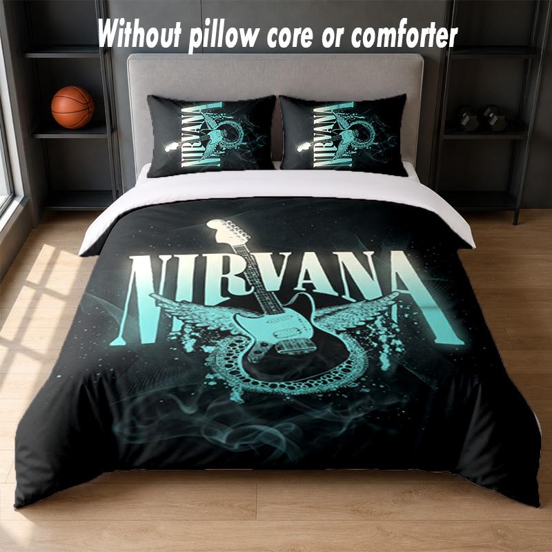 Set Biancheria da Letto Nirvana Design 1 Copripiumino + 2 Federe Morbido Traspirante Biancheria da Letto per la Casa