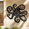 Large Metal Octopus Wall Art Victorian Gothic Laser Cut Sculpture Nautical Halloween Decor Gift