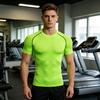 Heren Sportschool Spier T-shirt Ronde Hals Strakke Pasvorm Atletisch T-shirt Ademend Vormgevend T-shirt voor Sportschool Sport Buiten Oefening Fitness