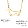 Fashion Short Leg Sausage Dog Stainless Steel Hollow Sausage Dog Women's Neck Chain Pet Animal Necklace Fashion Jewelry Gift