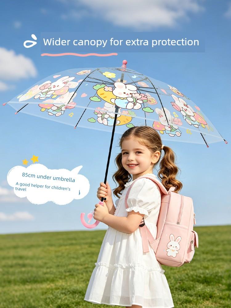 Transparante Paraplu voor Kinderen, Kleuterschool, Basisschoolleerlingen, Speciale Paraplu voor School, Kinderen, Meisjes, Jongens, Lichtgewicht Model