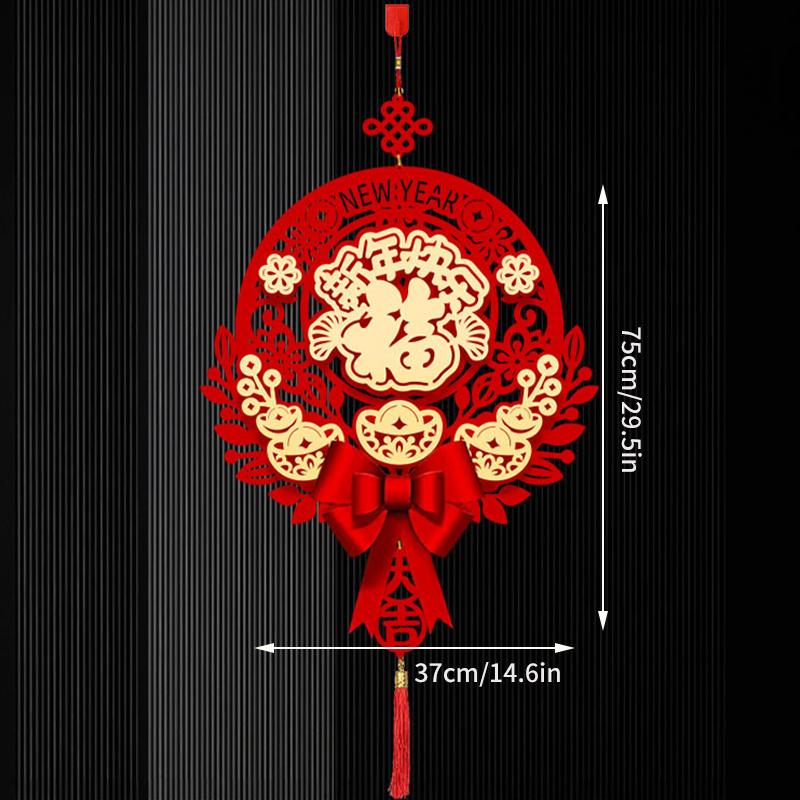 2025 Chinese New Year Hanging Ornament Chinese Spring Festival Decor Pendant Traditional New Year Tassels Door Window Decor