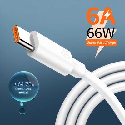 66W 6A Type C Super Fast Charging Cable Data Cord For Xiaomi 14 Redmi Note 14 13 Pro+ Mi 13T 12T Pro POCO Samsung Quick Charging