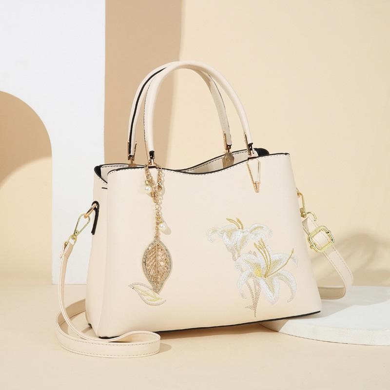 New Chinese Style Embroidery Spacious Ladies Handbag, Elegant Multiway Shoulder Crossbody Holiday Present