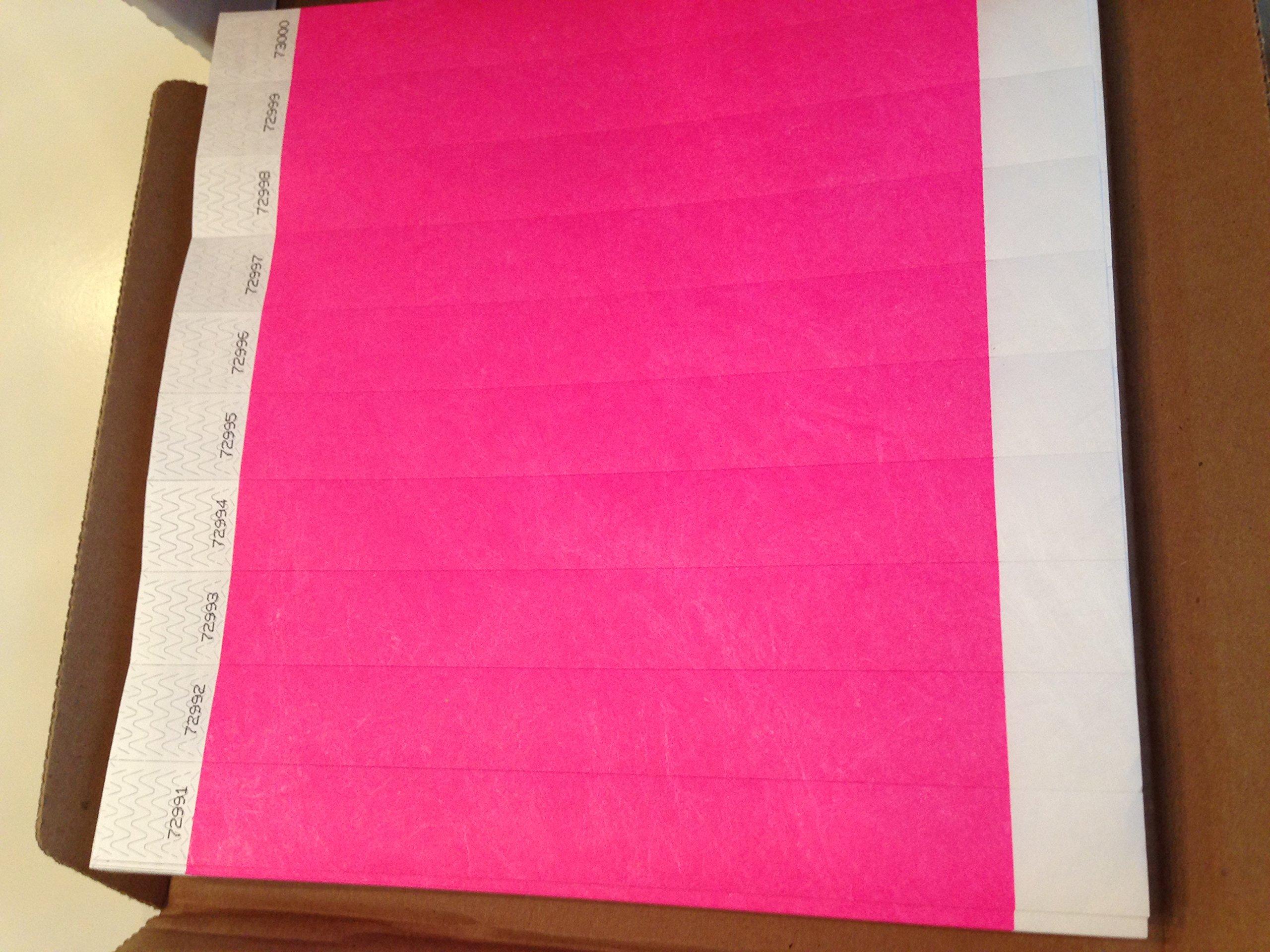 

Disposable Wristbands Fluorescent 500 25mm Wide (Synthetic Paper), Pink, Pieces, розовый