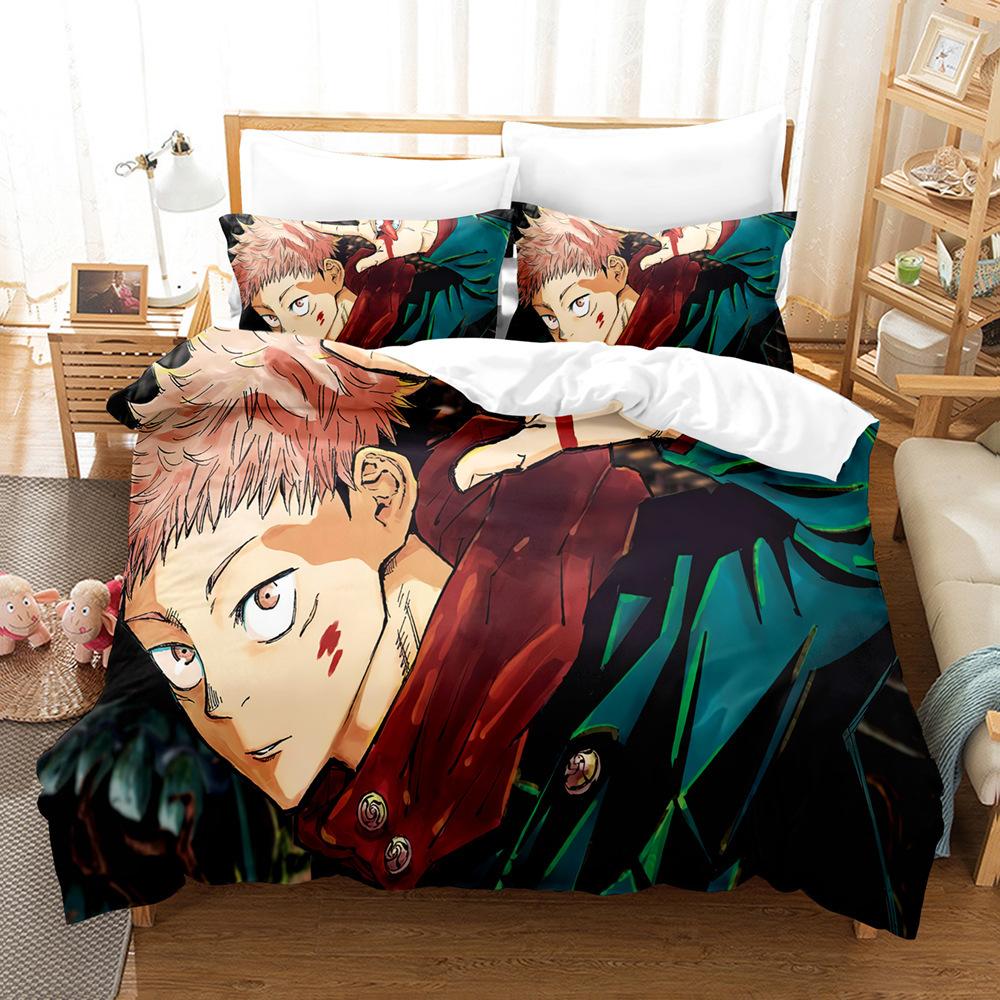 

Three-Piece 3D Digital Printing Quilt Cover Pillowcase Bedding 90 * 200