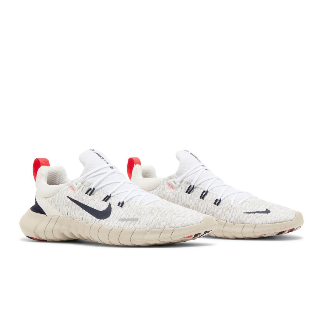 Nike Free Run 5.0 'White Obsidian' (Unisex) White / Light Orewood Brown / Bright Crimson / Obsidian Running Shoes CZ1884 103