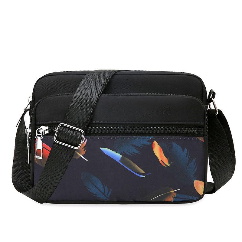 Women's Handbag Nylon Middle-aged and Elderly Single Shoulder Cloth Bag Crossbody Bag Doing Business Multi-layer Women's Bag