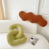 Nordic Room Simple Abstract Shape Pillow Sofa Cushion Wavy Waist By Chain Knot Twist Bar Living Room Cushion Office Design Throw