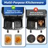 2Pcs Air Fryer Silicone Liner with Handle Reusable Silicone Air Fryer Tray Rectangular Air Fryer Silicone Pot Heat Resistant Air