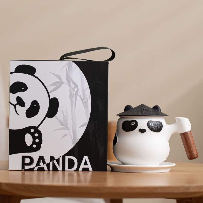 Panda Hero Ceramic Tea Infuser Mug