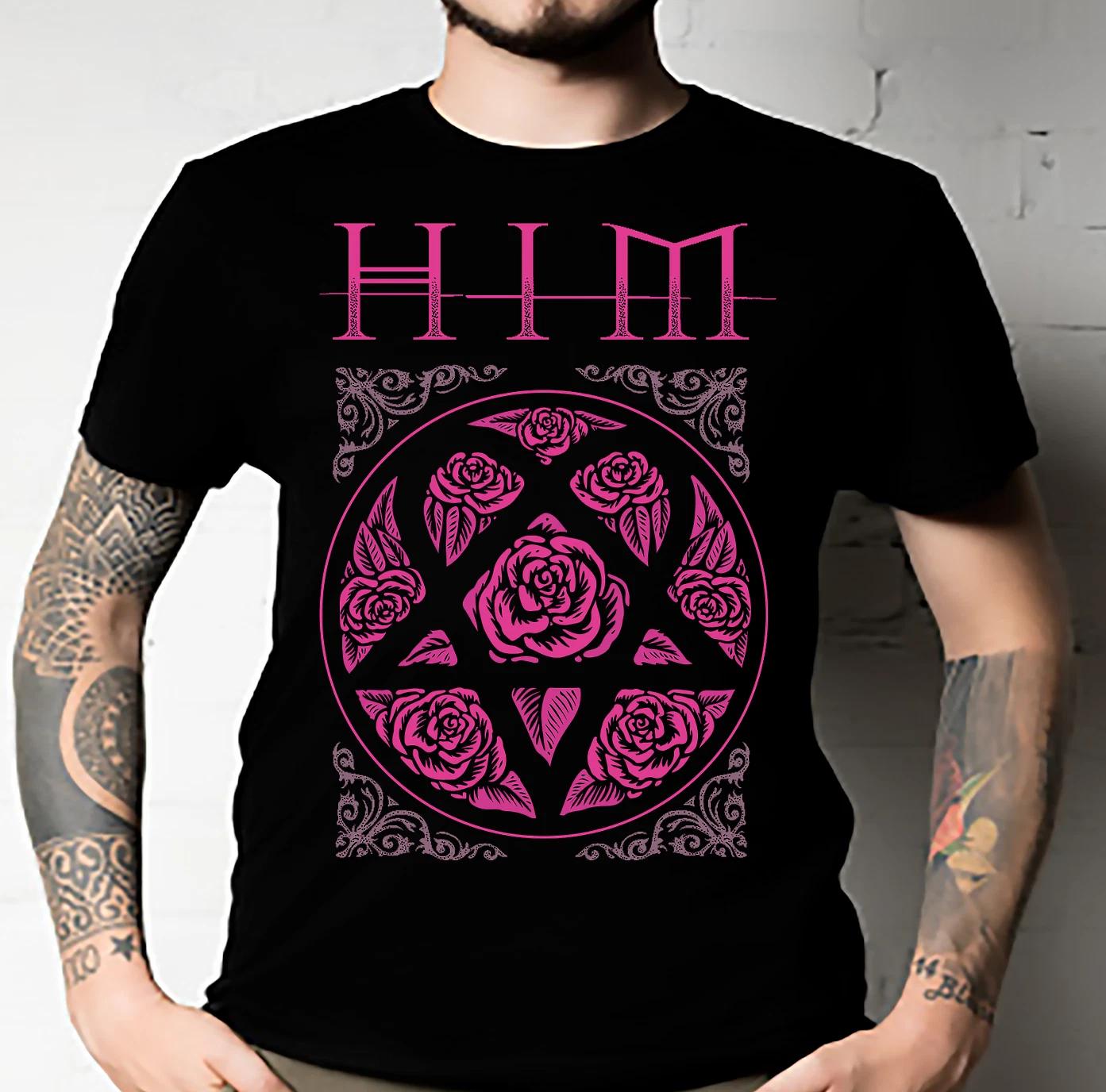 Men s and Women s T-shirts Heartagram Him Band Tee Tee-shirt Heartagram Rose Him Band L