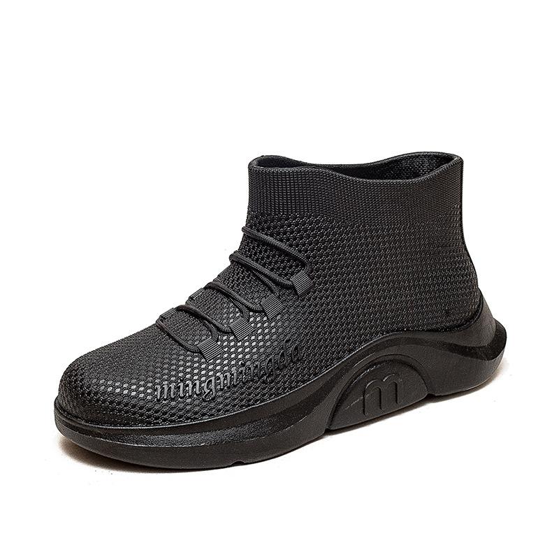 Summer Fashion Short Tube Rain Boots Waterproof Shoes Women's Rubber Shoes Kitchen Work Rain Boots Rain Boots Non-Slip Overshoes