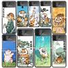 Cartoon Dicker Tiger Hüllen Für Samsung Galaxy Z Flip 4 5 6 7 3 Z Flip7 Flip6 Flip4 Flip5 Flip3 5G Hart Stoßfest Fundas Hülle Gala