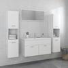 VidaXL Bathroom Furniture Set, Set of Cabinets with Storage, Toilet Organizer, White Wood 3071063