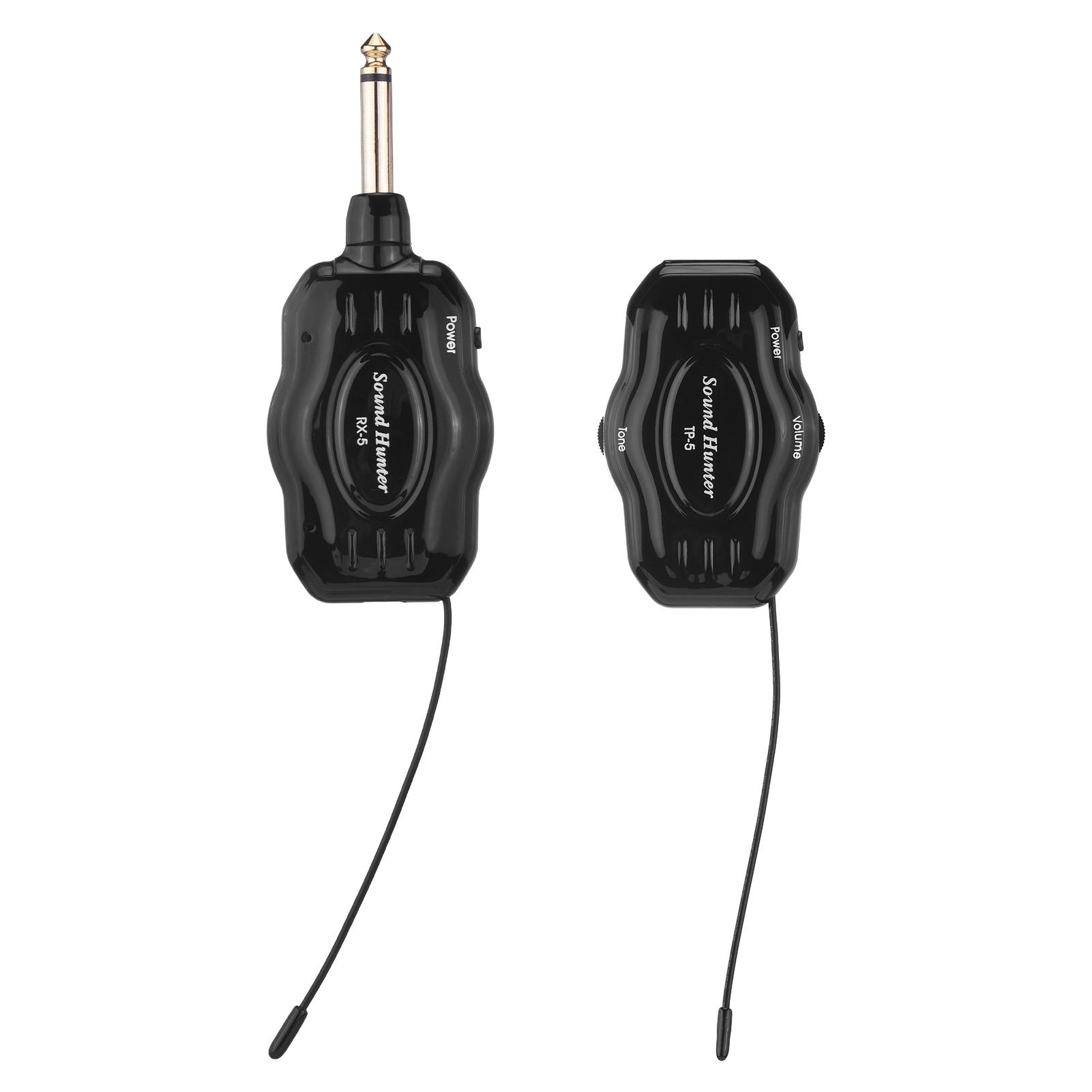 

Беспроводная гитарная система Sound Hunter UHF-передача Набор гитарного передатчика и приемника Клейкий стиль