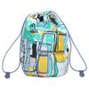 HERMES X-stamped Modernism Tropical Musardine Pouch Silk Drawstring Bag Pouch blueUsed