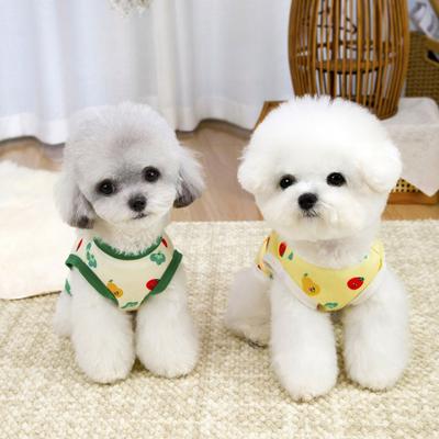 Dog T-shirts for Small Dogs Cute Fruit Print Sleeveless Pet Vest Breathable Button Down Puppy Clothes for Dogs Cats