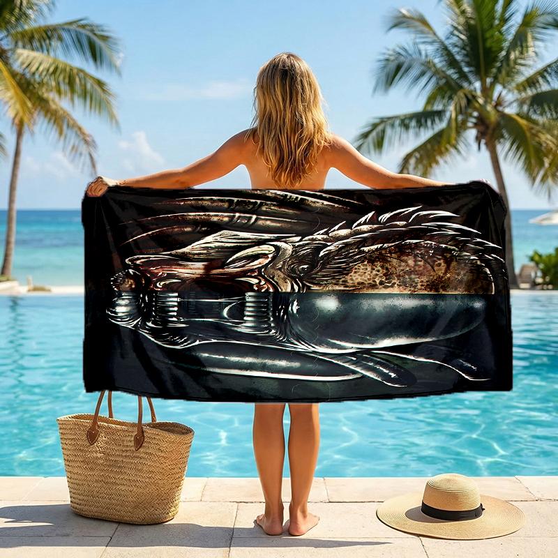 Alien Fashion Beach Towel: Ideal for Summer Adventures Soft, Absorbent and Quick Drying Suitable for Swimming and Bathing