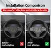Suitable for Volvo Breathable Holes Leather Matte Carbon Fiber Texture Steering Wheel Cover Suitable for V40 V70 S60 C30 S40 S90 Xc90 