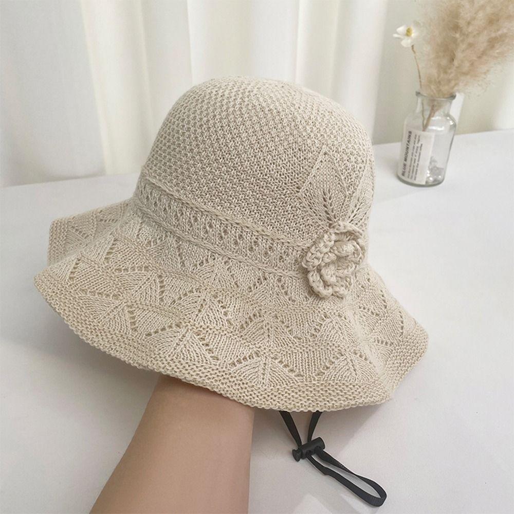 UV Protection Knitting Cap Wide Brim Fishermen Cap NEW Sunshade Hat Girl