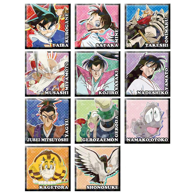 

TV Anime Shin Samurai Den YAIBA Square Holo Can Badge Box of 11