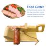 Food Cutter Safe Professional Sausage Slicer Wooden Meat Cutting Tool for Kitchen Camping