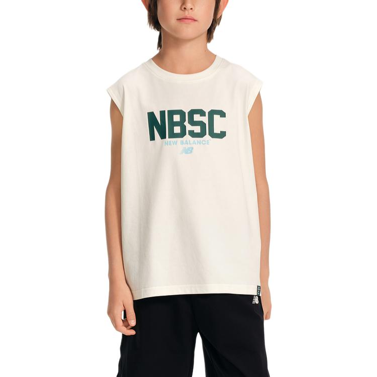 New Balance Tank Top NBSC Ivory White Children Aged 3 7 Years Old 7GF2E073-IV
