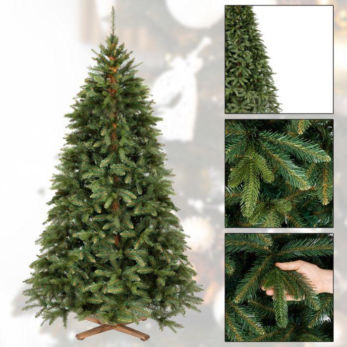 Sapin de Noël artificiel - SPRINGOS - Épicéa de Sibérie - 220 cm - Durable - Facile à installer