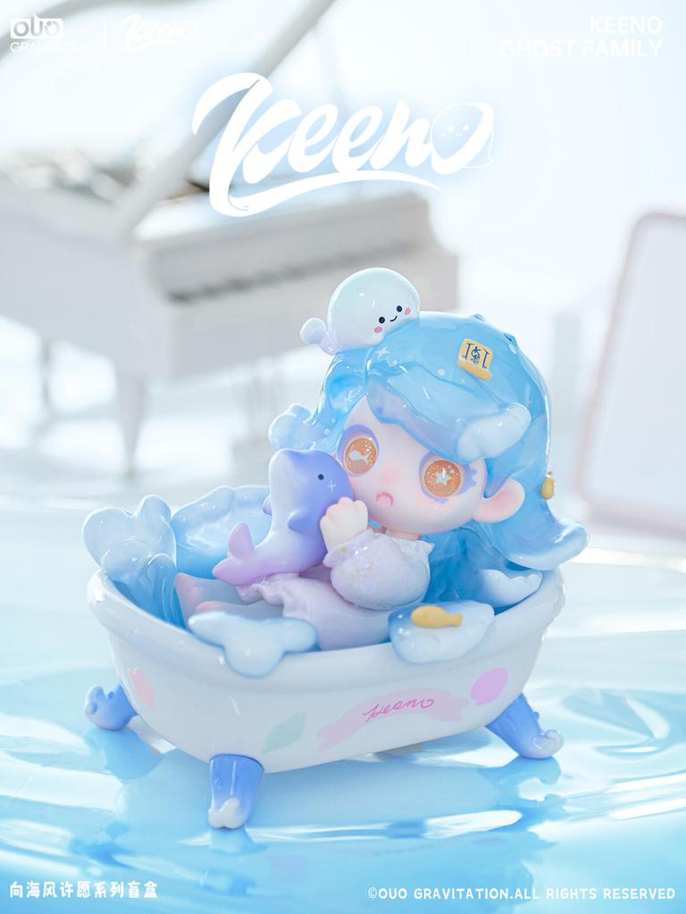 Keeno WISH ON THE SEA BREEZE Série Blind Box Roztomilá Q-Verze Pryskyřičný Model Stolní Trendy Ozdoba Designová Hračka Překvapivý Dárek