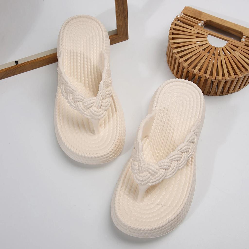 Fashion Women Slippers Platform Wedges Flip Flops Summer Casual Cozy Slides Designer Beach Dress Sandals 2024 Fashion Sport Women Shoes