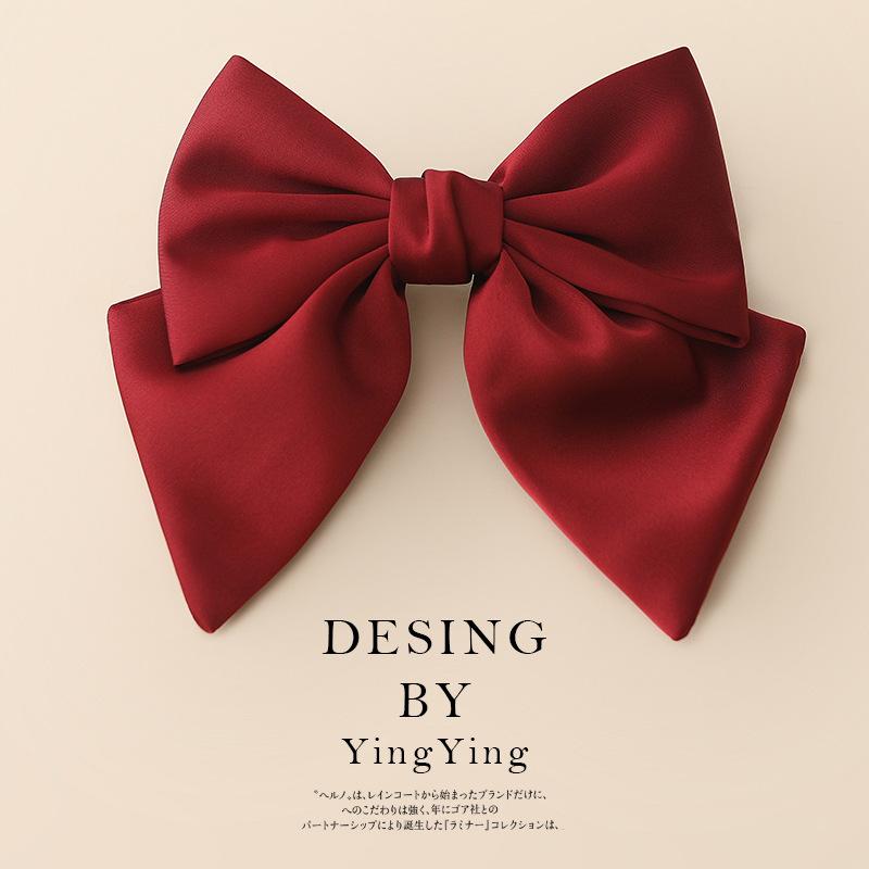 

Oversized Red Bow Hair Clip Korean Spring Claw Clip for Women Elegant Top Knot Barrettes for Schoolgirls Big Bow Hair Claw