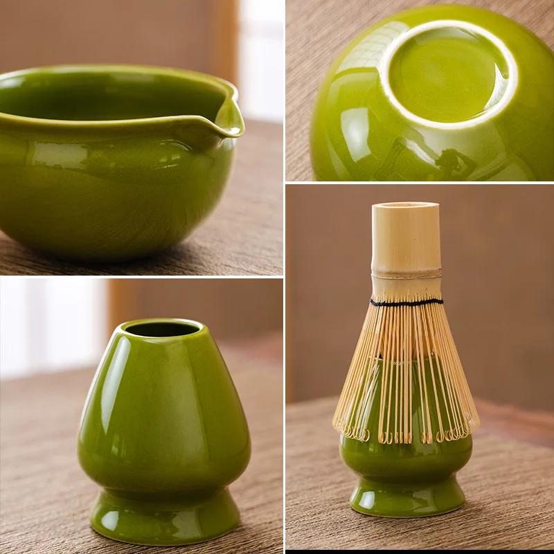 4/5/7/8pcs Traditional Matcha Set Bamboo Whisk Ceramic Tea Bowl Japanese Tea Making Tools Home Kitchen Gift for Tea Lovers