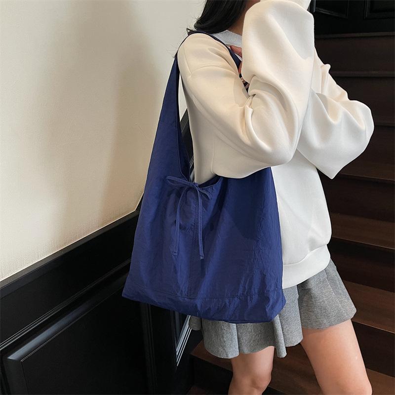 Crossbody Japanese and Korean lazy wind washed canvas bag large capacity crossbody bag literary and artistic youth solid color men's and women's comm