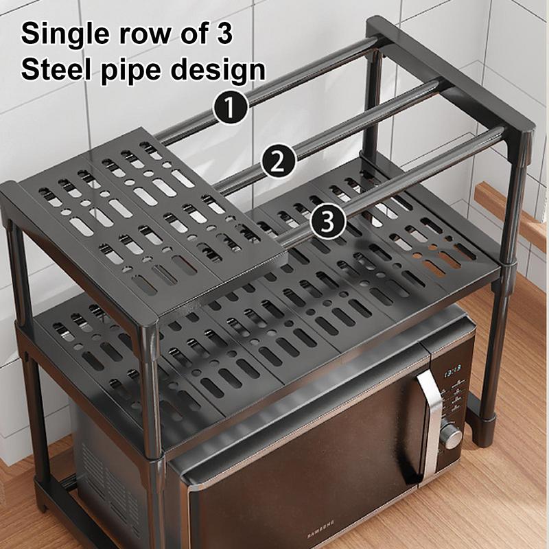 Étagère de cuisine, Support pour micro-ondes, Four, Friteuse à air, Cuiseur à riz, Machine à café, Plan de travail, Étagère de rangement à plusieurs niveaux