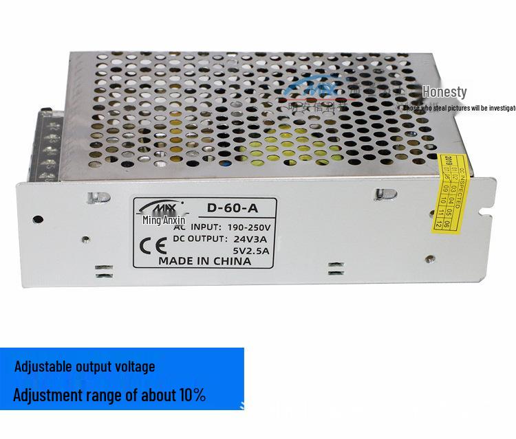 Dual-Output Voltage Switching Power Supply: 5V/12V/24V, 60W/120W/200W