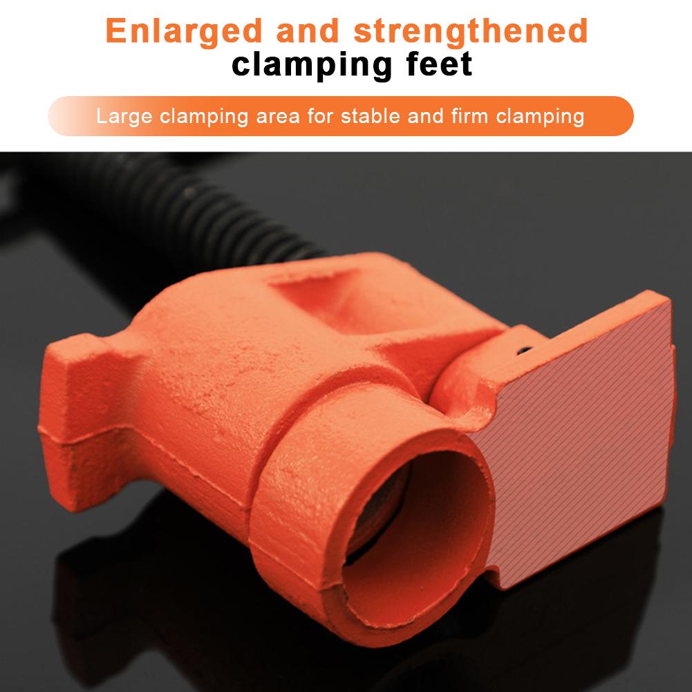 3/4in Wood Gluing Pipe Clamp Set Quick Release Pipe Clamp Tools Heavy Duty Metal Pipe Clamp Ergonomic for Woodworking Carpentry