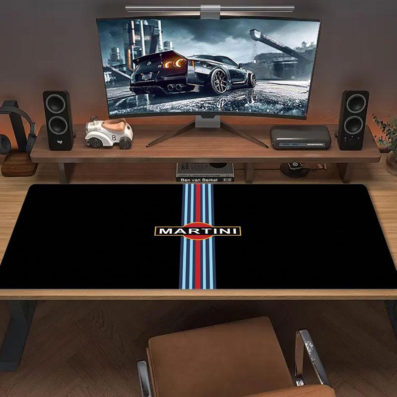 Martini Racing Large Size Mouse Pad Large Gaming Table Cushion Non-slip Laptop Tablet Big Mousepad XXL Mat Mini PC Playmat With Lock edge