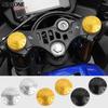 Fork Cap Covers Fit For YAMAHA YZF R3 R25 2019-2025 Aluminum CNC Triple Tree Stem Yoke Cap Front Fork Covers YZF-R3 YZF-R25