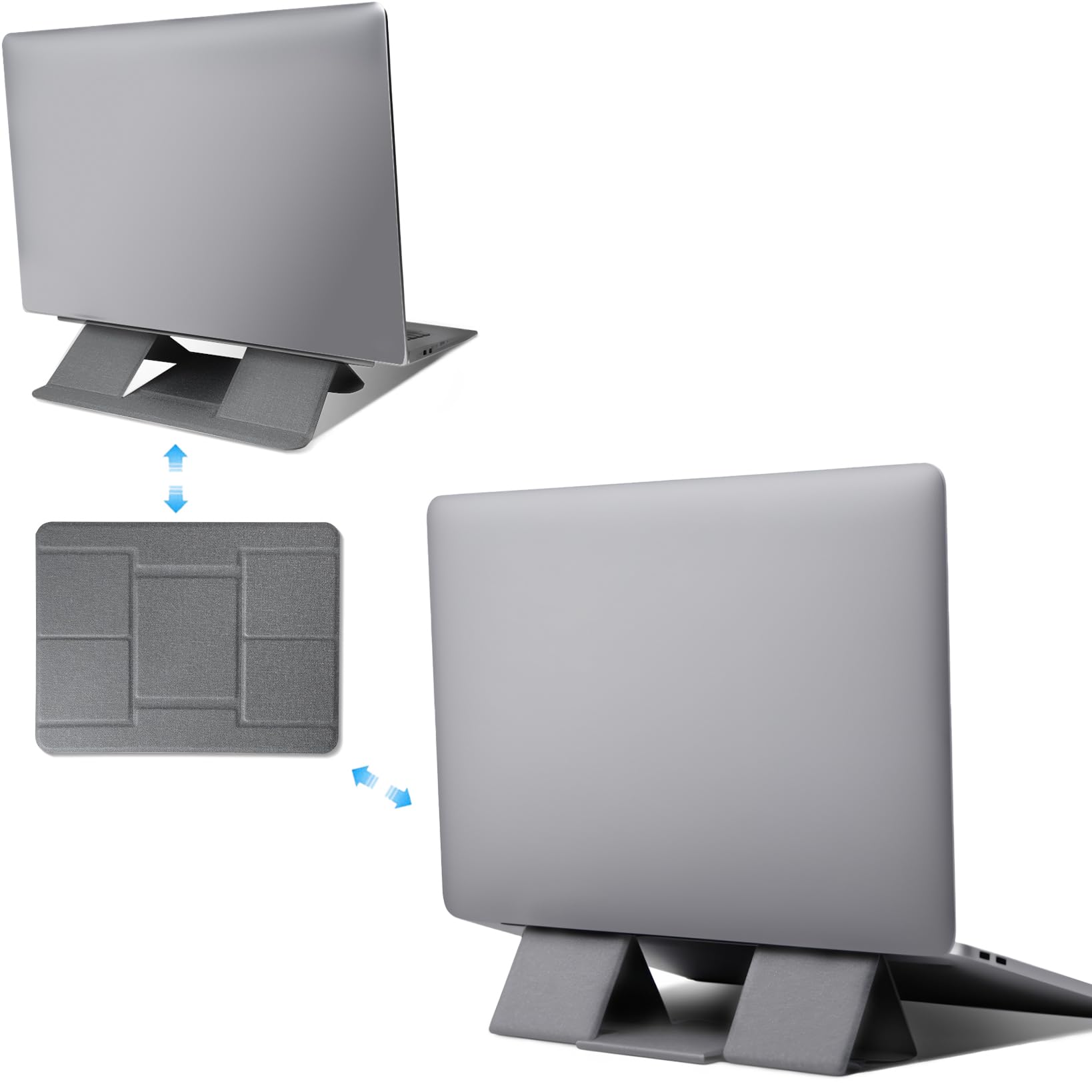 

Domstar 70g Laptop Angle Heat Dissipation Easy to PC Compatible with Inch Load Capacity Prevents Dark Gray Ultra-lightweight Stand, Non-adhesive,