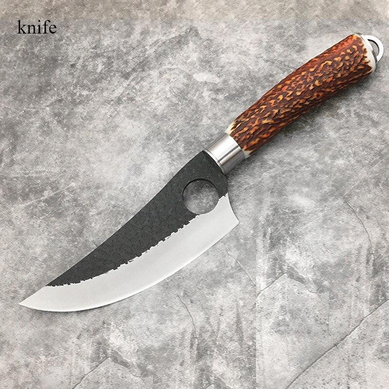 Hammer Boning Knife High Hardness Chef's Knife Butcher and Peel Beef and Mutton Barbecue Knives Sharp Stainless Steel Fruit Knife