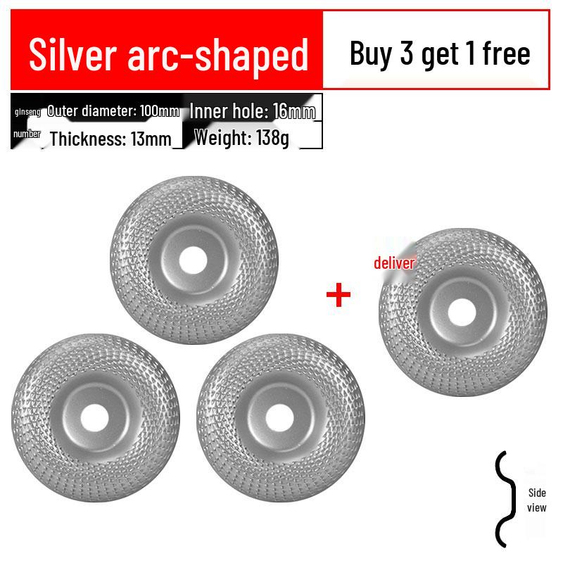 Woodworking Angle Grinder Burr Disc & Polishing Wheel Set
