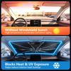 Car Windshield Sun Shade Umbrella 2026 Foldable Car Front Sunshade Auto UV Block Interior Protector Parasol Car Visor Covers Dome Lights 6