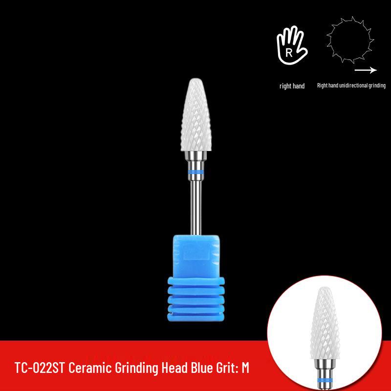 Single Bullet-Shaped Ceramic Nail Grinding Head 2.35