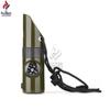 7-in-1 Survival Whistle with Compass and LED Light