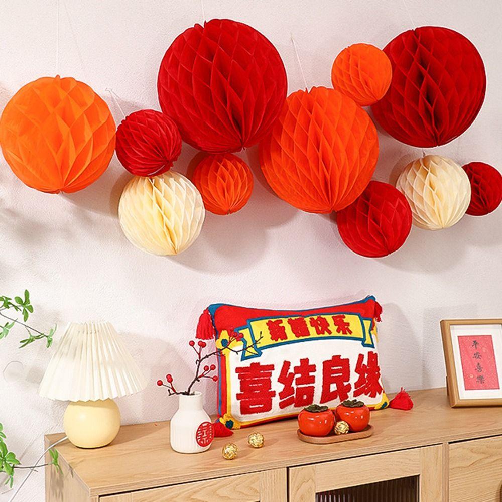 DIY Baby Shower Birthday Wedding Decor Chinese Paper Lantern Honeycomb Balls Paper Pom Poms