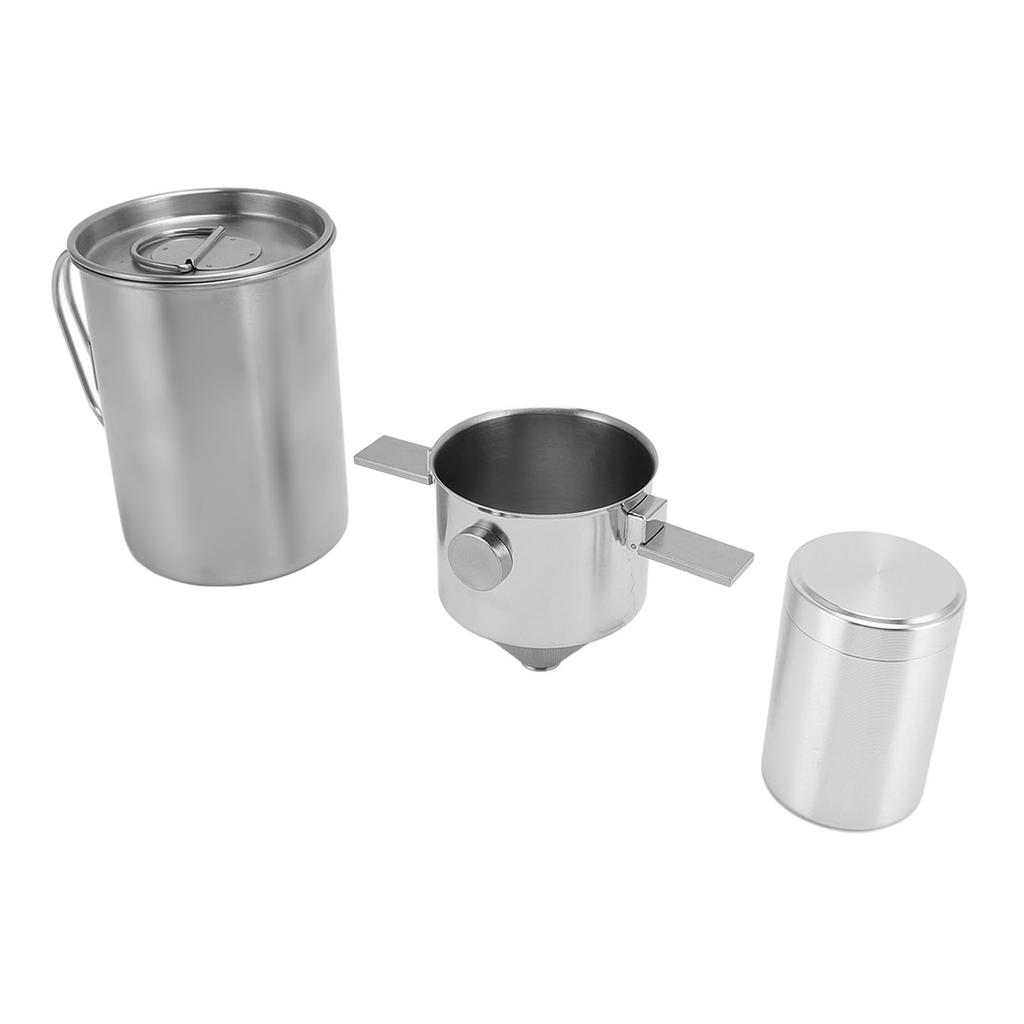 Pour Over Kaffeebereiter Set Edelstahl Pour Over Kaffeebereiter Tasse mit Filter Deckel und Kanne für
