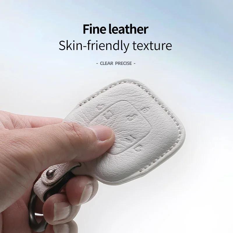 Innenraumverkleidungen Lammfell Auto Intelligenter Fernschlüssel Etui Abdeckung Halter Tasche Schale Voll für ZEEKR 009 Schlüsselanhänger Auto Zubehör