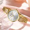 CURREN Moderne Damen-Stahlarmbanduhr mit Diamantbesatz, wasserdichte Quarz-Armbanduhr